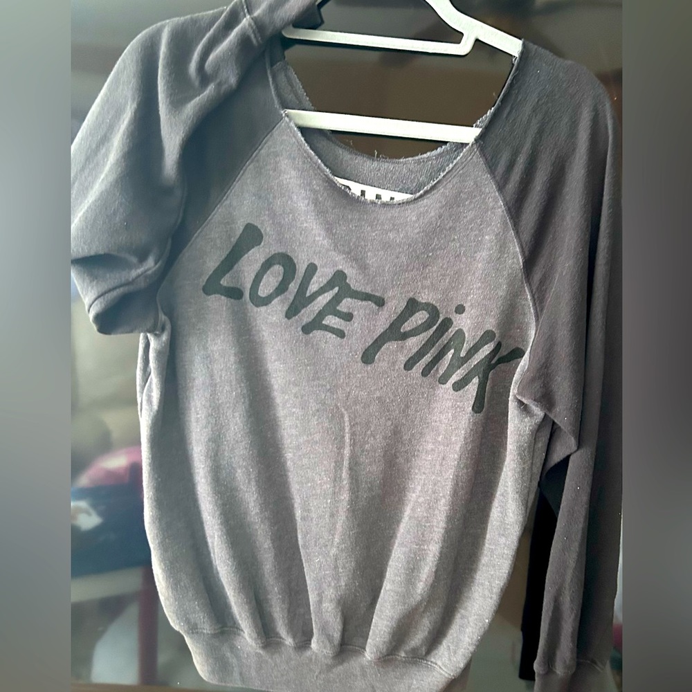 PINK black & gray lounge tee